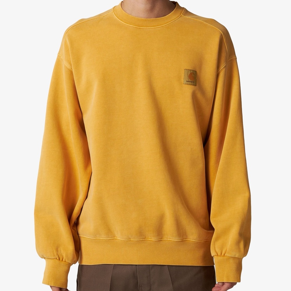 Carhartt WIP Men's Bright Yellow Crewneck Sweater